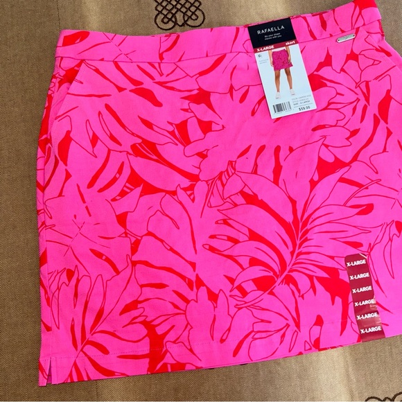 Rafaella NWT! Ladies Stretch Skort With Pockets In Carmine Rose Size XL - Picture 3 of 13
